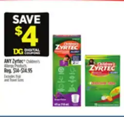 Dollar General ANY Zyrtec Children's Allergy Product offer