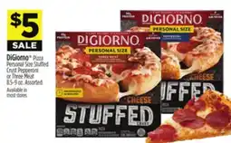 Dollar General DiGiorno Pizza Personal Size Stuffed Crust Pepperoni or Three Meat offer