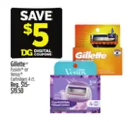 Dollar General Gillette Fusion or Venus Cartridges offer