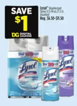 Dollar General Lysol Disinfectant Spray offer