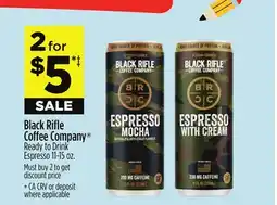 Dollar General Black Rifle Coffee Company Ready to Drink Espresso 11-15 oz offer