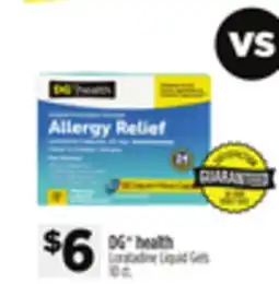 Dollar General DG health Loratadine Liquid Gels offer