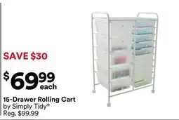 Michaels 15-Drawer Rolling Cart offer