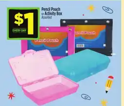 Dollar General Pencil Pouch or Activity Box offer