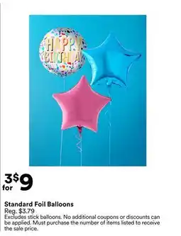 Michaels Standard Foil Balloons offer
