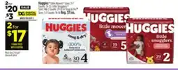 Dollar General Huggies Little Movers, Little Snugglers or Snug & Dry offer