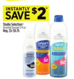 Dollar General Studio Selection Assorted Suncare offer