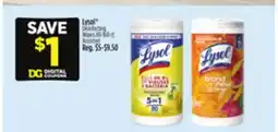 Dollar General Lysol Disinfecting Wipes offer
