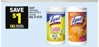Dollar General Lysol Disinfecting Wipes offer
