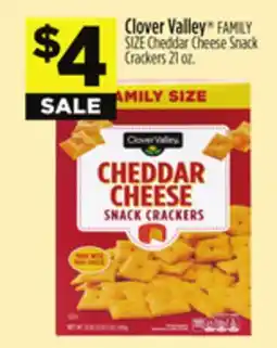 Dollar General Clover Valley FAMILY SIZE Cheddar Cheese Snack Crackers offer