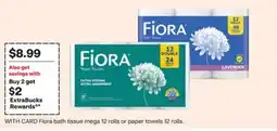 CVS Flora bath tissue mega 12 rolls or paper towels 12 rolls offer