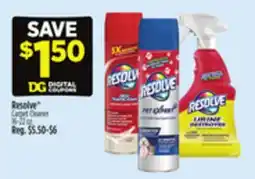 Dollar General Resolve Carpet Cleaner offer