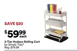Michaels 3-Tier Hudson Rolling Cart offer