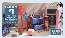 Dollar General Denim & Daisies Summer Dorm Decor & Organization Accessories offer
