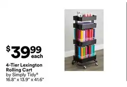 Michaels 4-Tier Lexington Rolling Cart by Simply Tidy offer