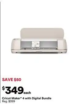 Michaels Cricut Maker 4 with Digital Bundle offer