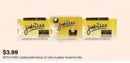 CVS Jubilee bath tissue 12 rolls or paper towels 6 rolls offer