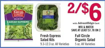Price Chopper Full Circle Organic Salad offer