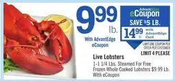 Price Chopper Live Lobsters offer
