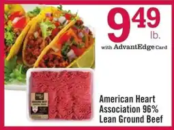 Price Chopper American Heart Association 96% Lean Ground Beef offer