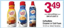 Price Chopper Coffeemate Creamer or Cold Foam offer