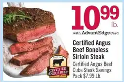 Price Chopper Certified Angus Beef Boneless Sirloin Steak offer