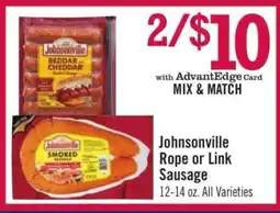 Price Chopper Johnsonville Rope or Link Sausage offer
