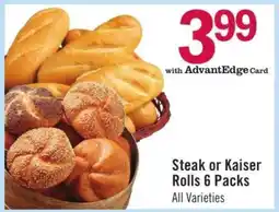 Price Chopper Steak or Kaiser Rolls 6 Packs offer
