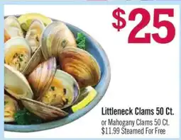 Price Chopper Littleneck Clams 50 Ct offer