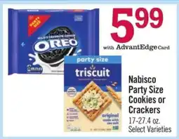 Price Chopper Nabisco Party Size Cookies or Crackers offer