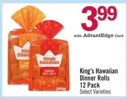 Price Chopper King's Hawaiian Dinner Rolls offer