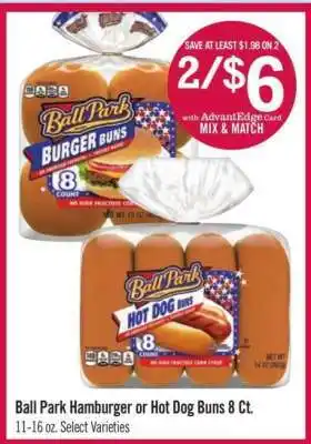 Price Chopper Ball Park Hamburger or Hot Dog Buns 8 Ct offer