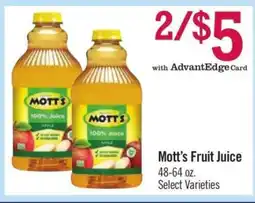 Price Chopper Mott's Fruit Juice offer