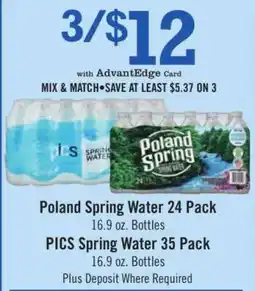 Price Chopper Poland Spring Water 24-Pack offer
