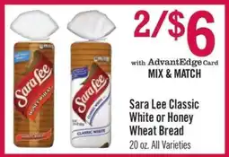 Price Chopper Sara Lee Classic White or Honey Wheat Bread offer