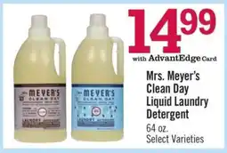 Price Chopper Mrs. Meyer's Clean Day Liquid Laundry Detergent offer