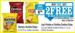 Price Chopper Lay's Potato or Tostitos Cantina Chips offer