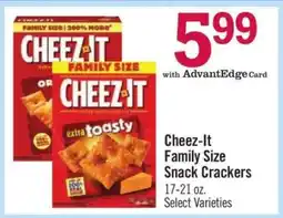 Price Chopper Cheez-It Family Size Snack Crackers offer