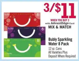 Price Chopper bubly Sparkling Water 8-Pack offer