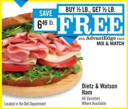 Price Chopper Dietz & Watson Ham offer