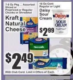 Key Food Kraft Natural Cheese offer