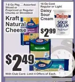 Key Food Kraft Natural Cheese offer