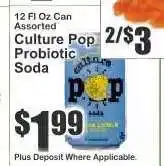 Key Food Culture Pop Probiotic Soda offer