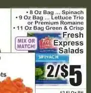 Key Food Fresh Express Salads offer