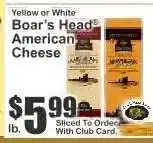Key Food Boar's Head American Cheese offer