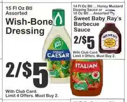 Key Food Wish-Bone Dressing offer