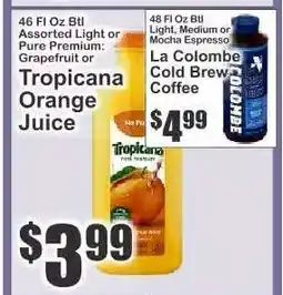 Key Food Tropicana Orange Juice offer
