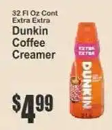 Key Food Dunkin' Coffee Creamer offer