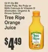 Key Food Tree Ripe Orange Juice offer