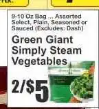 Key Food Green Giant Simply Steam Vegetables offer